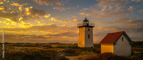 Obraz na płótnie Wood End Lighthouse in Provincetown on Cape Cod, Massachusetts, USA, oceanside b