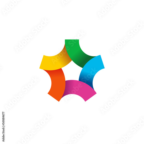 Abstract Colorful Diversity Logo Design