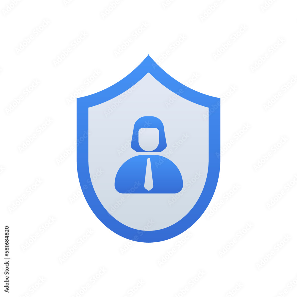 Insurance business people icon with blue duotone style. Safety, family, car, money, life, medical, home. Vector illustration Insurance business people icon with blue duotone style. Safety, family, car, money, life, medical, home. Vector illustration