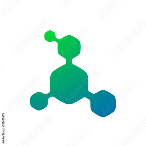 Abstract Linking HExagonal Shape Logo Design