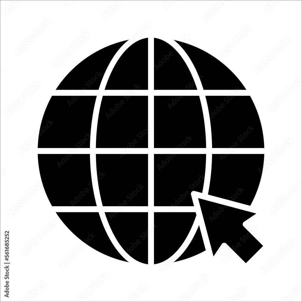 Web icon. Website vector icon. Internet world vector on white background Web icon. Website vector icon. Internet world vector on white background