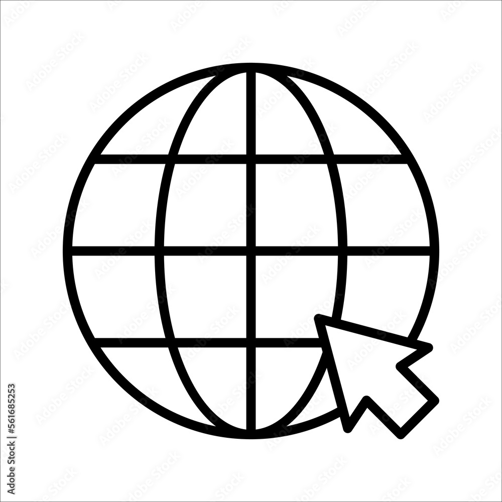 Web icon. Website vector icon. Internet world vector on white background Web icon. Website vector icon. Internet world vector on white background