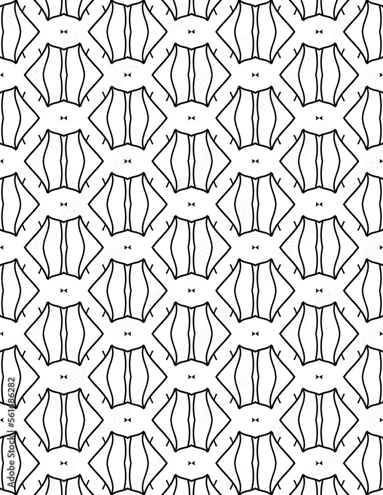 Fototapeta premium Black and white abstract geometric pattern