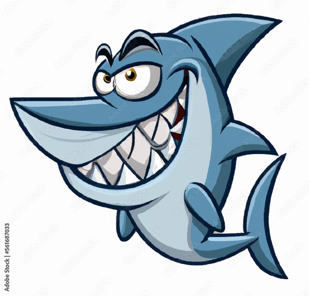 Naklejka premium Smiling Shark