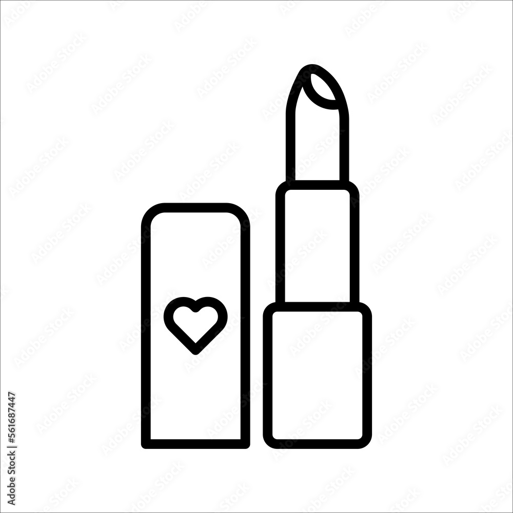 lipstick icon. Cosmetic sign. Women's things element. vector illustration