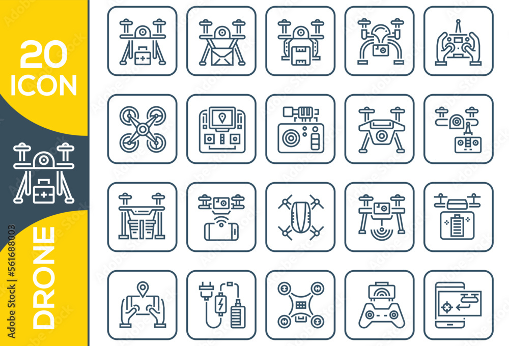 DRONE ICON SET DESIGN DRONE ICON SET DESIGN