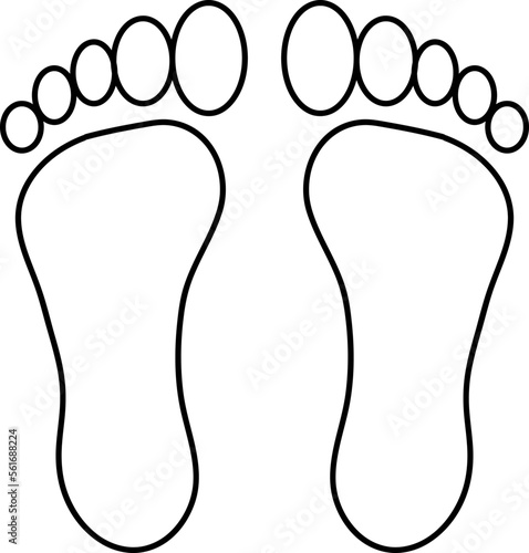 foot vector icon, flat design illustration on white background..eps