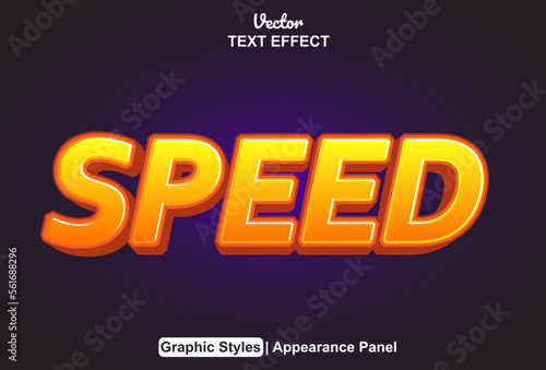 speed text effect with graphic style and editable.