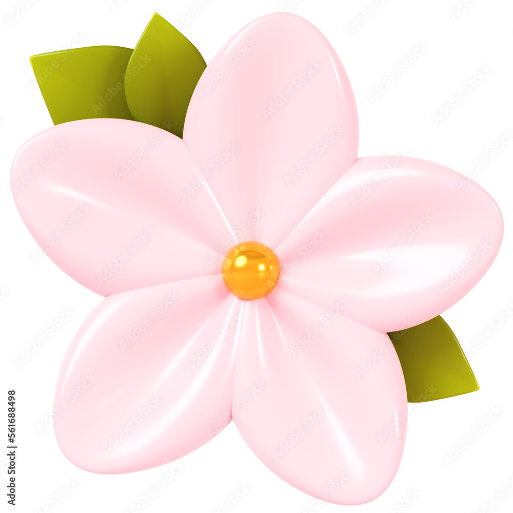 3D render. Pink flower isolated on background 3D render. Pink flower isolated on background