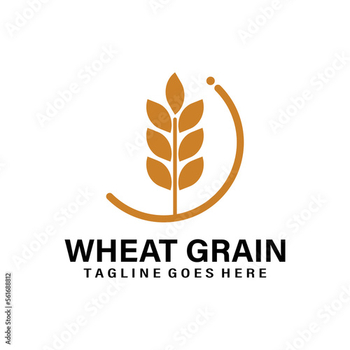 wheat grain logo icon vector isolated