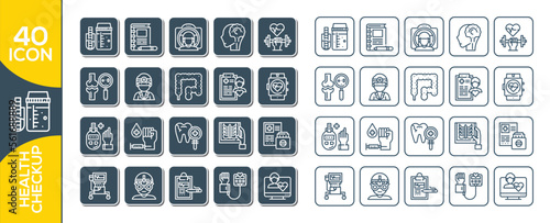 HEALTH CHECKUP ICON SET DESIGN