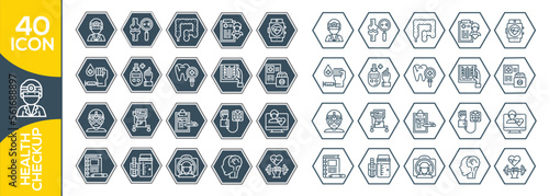 HEALTH CHECKUP ICON SET DESIGN
