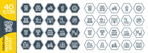 MOTOR SPORT ICON SET DESIGN