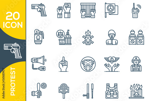 PROTEST ICON SET DESIGN