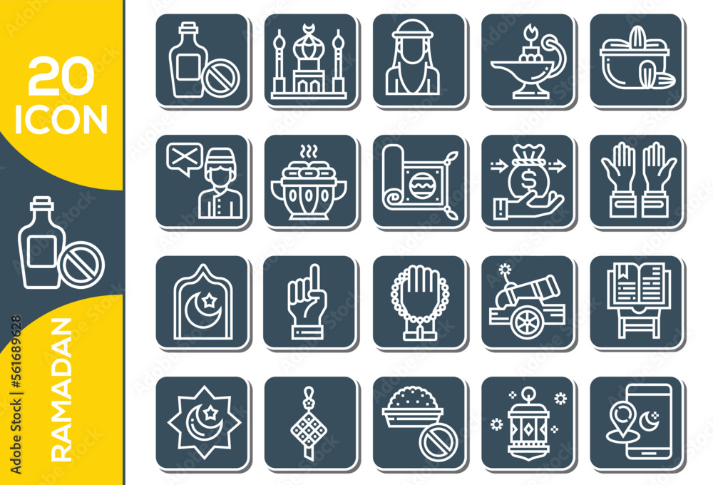 RAMADAN ICON SET DESIGN RAMADAN ICON SET DESIGN