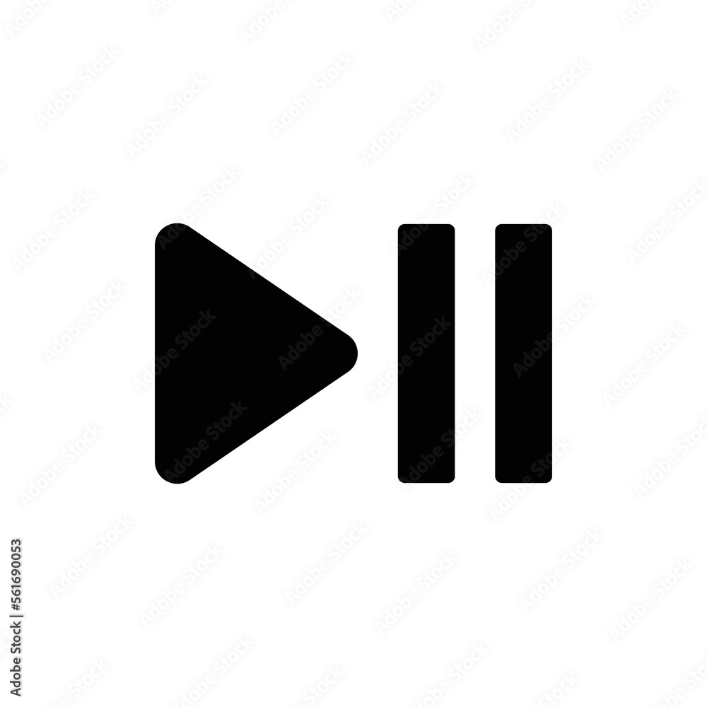 Play pause icon isolated on white background. Multimedia symbol modern, simple, vector, icon for website design, mobile app, ui. Vector Illustration Play pause icon isolated on white background. Multimedia symbol modern, simple, vector, icon for website design, mobile app, ui. Vector Illustration