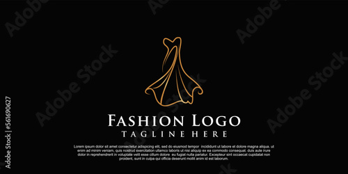 Boutique logo design simple concept Premium Vector