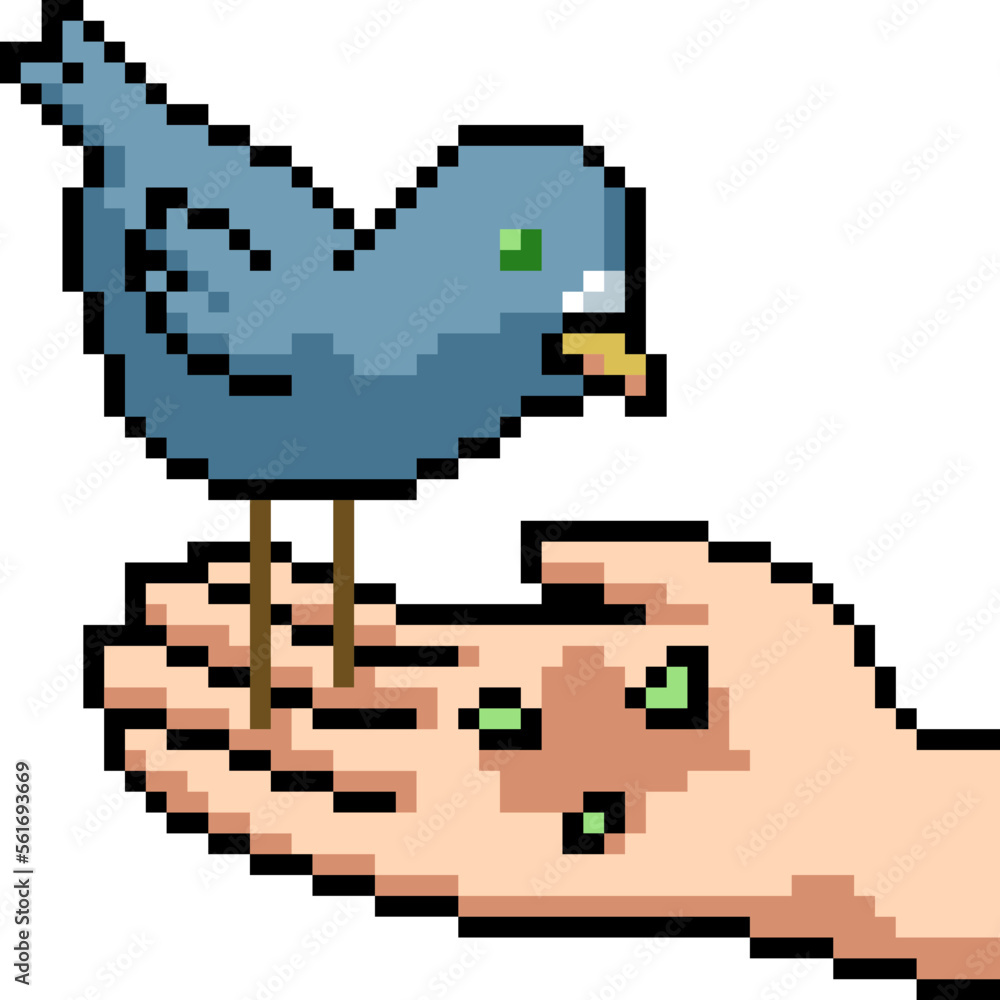 pixel art feed pet bird