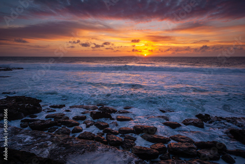 Colorful sunset on the West coast of Ireland © peteleclerc