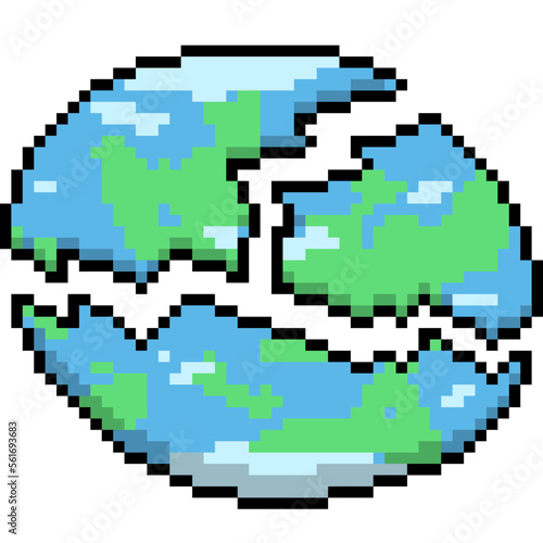 pixel art earth the end
