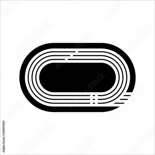 Running track icon. Illustration running track. vector illustration