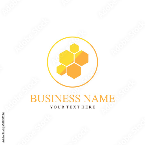Vector honey logo template. Fresh honey health logo concept.