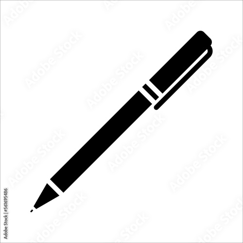 Pen icon. fountain pen symbol. vector illustration