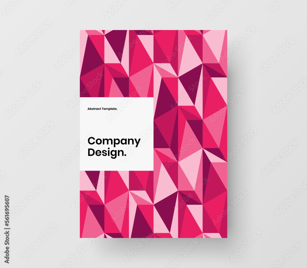 Fototapeta premium Amazing mosaic pattern postcard illustration. Simple brochure design vector layout.