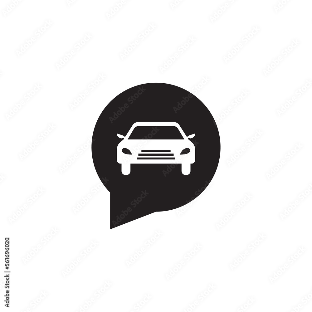 chat car logo circle design vector illustration chat car logo circle design vector illustration
