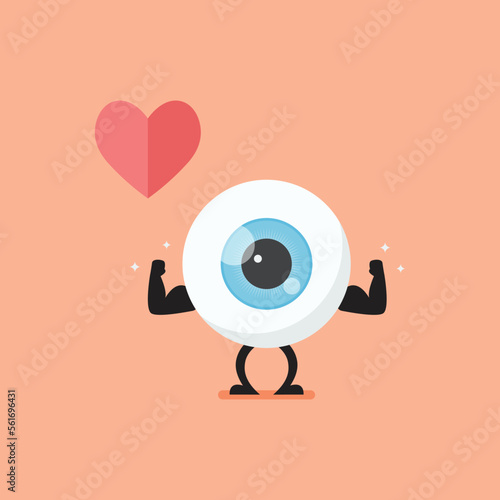 Healthy eye ball showing his muscle