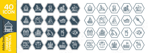 HAWAII SYMBOLS ICON SET DESIGN