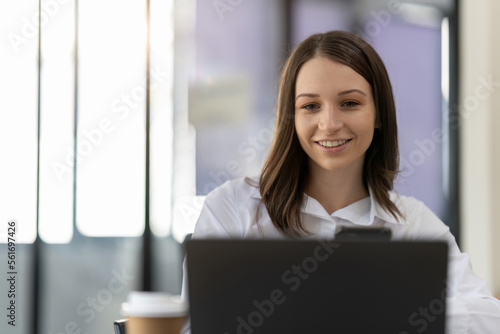 Portrait of smiling beautiful millennial businesswoman. happy female boss posing making headshot picture for company photoshoot, confident successful woman at work Free Download Portrait of smiling beautiful millennial businesswoman. happy female boss posing making headshot picture for company photoshoot, confident successful woman at work - GFXLoad