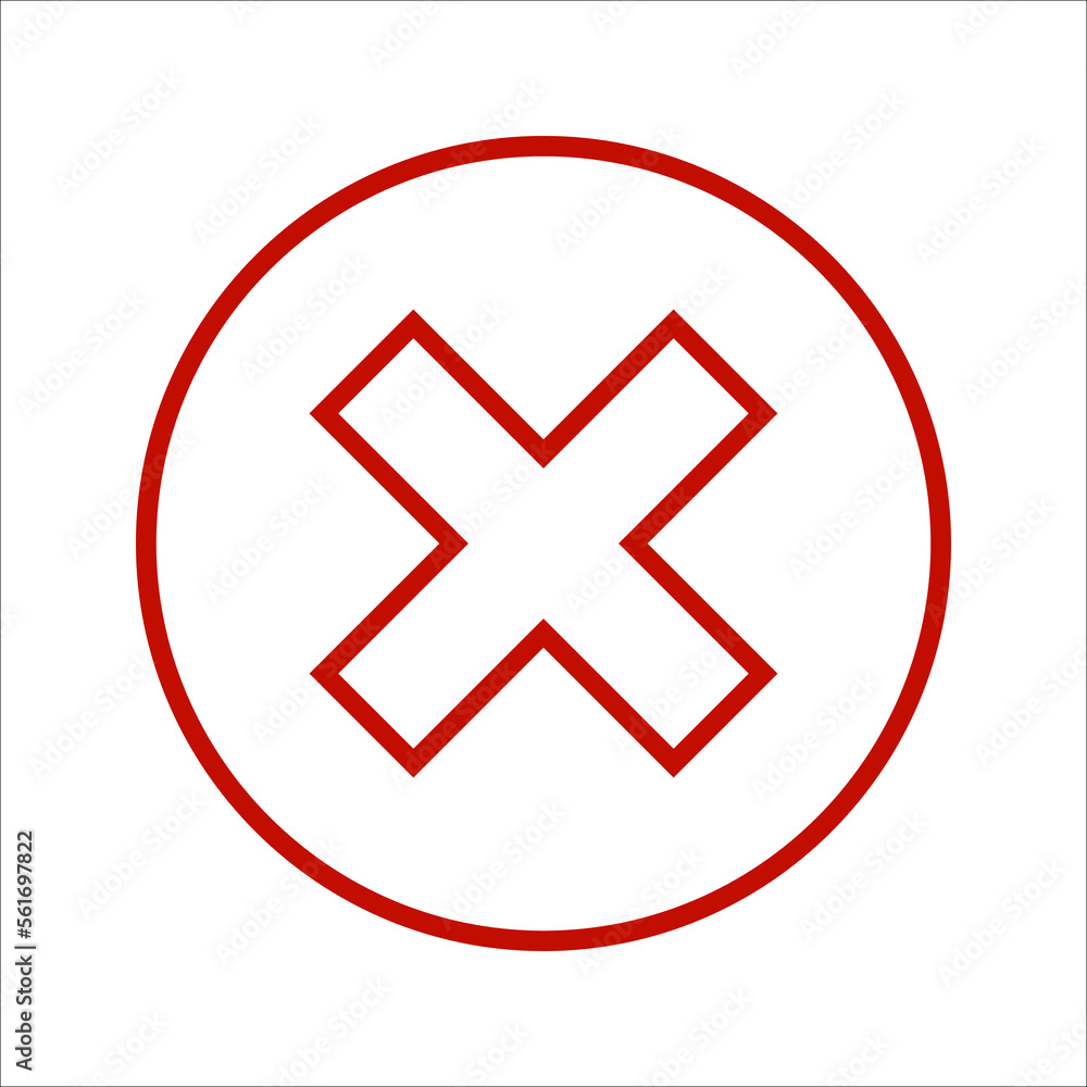 Cancel icon. flat illustration of cancel vector icon. closed sign. vector illustration Cancel icon. flat illustration of cancel vector icon. closed sign. vector illustration