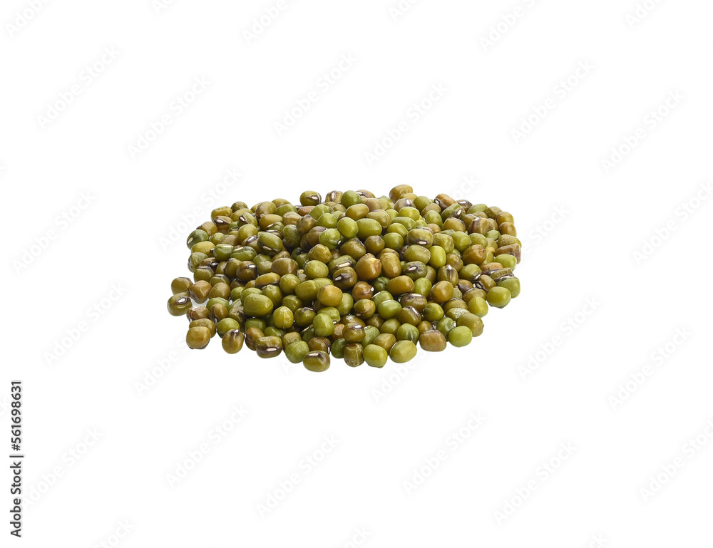 Mung bean (Vigna radiata) seeds isolated on transparen png.