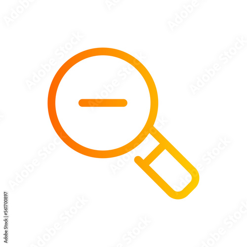 zoom out gradient icon