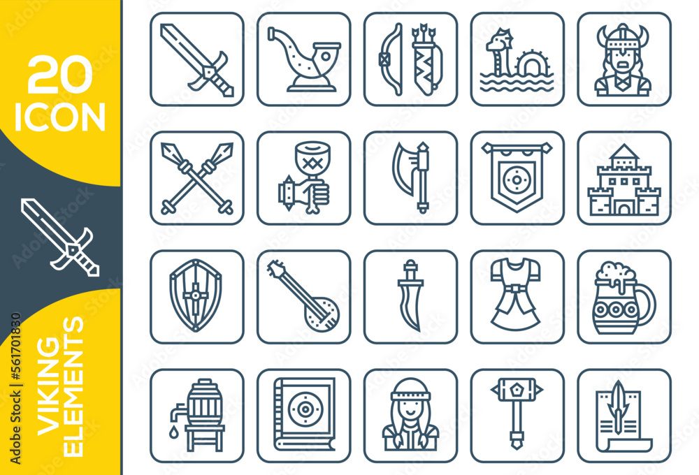 VIKING ELEMENTS ICON SET DESIGN VIKING ELEMENTS ICON SET DESIGN