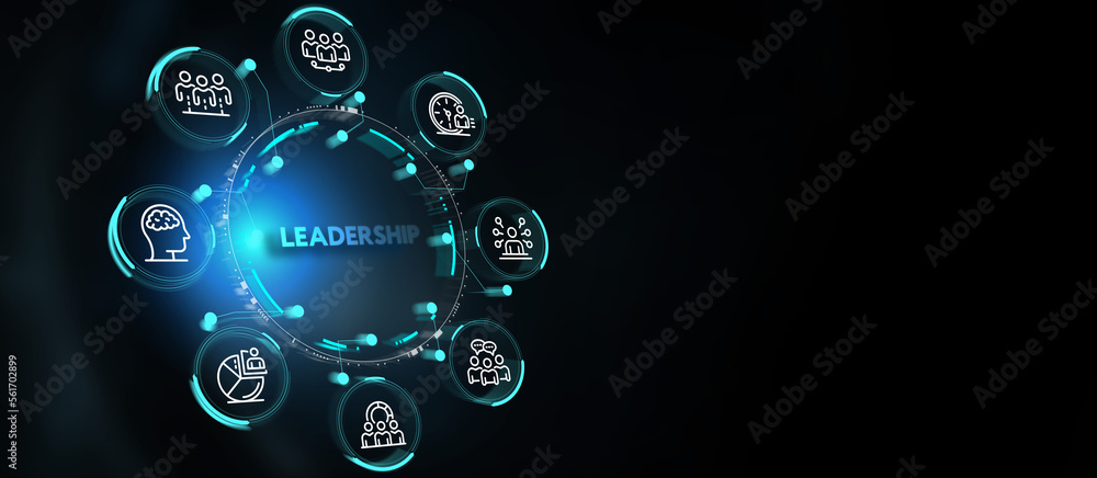 Business, Technology, Internet and network concept. Leadership business management.     3d illustration