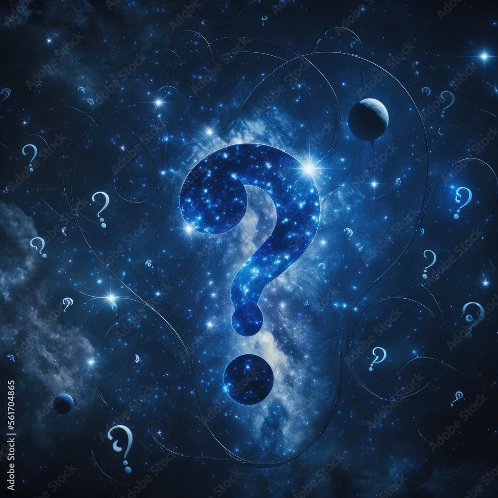 Celestial Question Mark Question Mark In Space Stock Illustration 