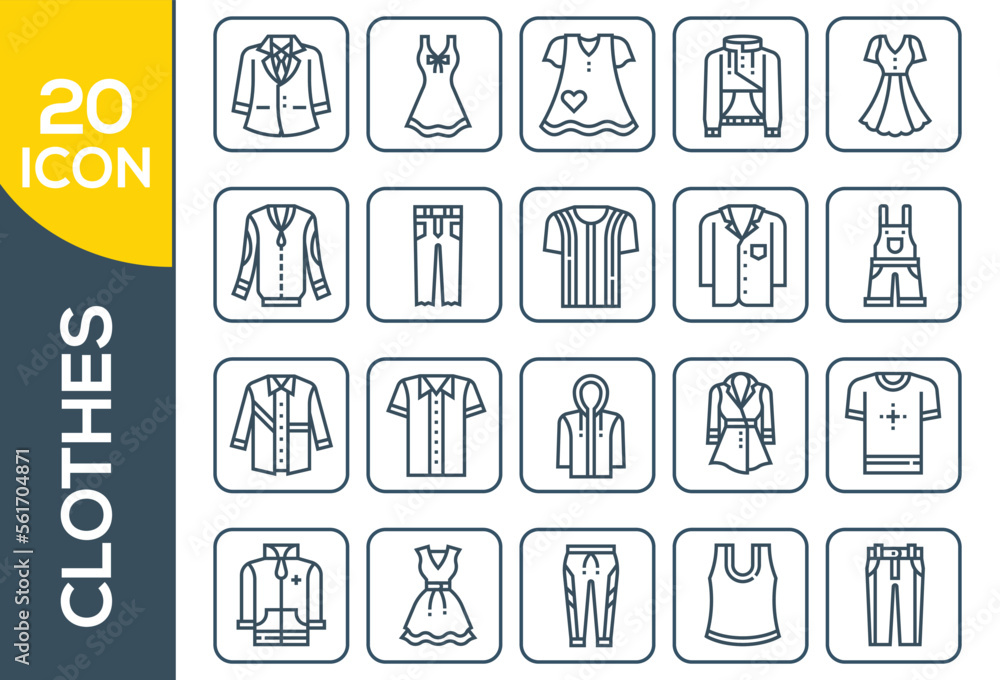 CLOTHES ICON SET DESIGN CLOTHES ICON SET DESIGN
