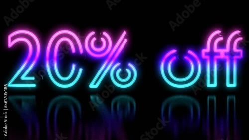 Neon Sign Animation  -20% off