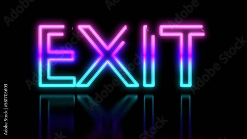 Neon Sign Animation  -EXIT
