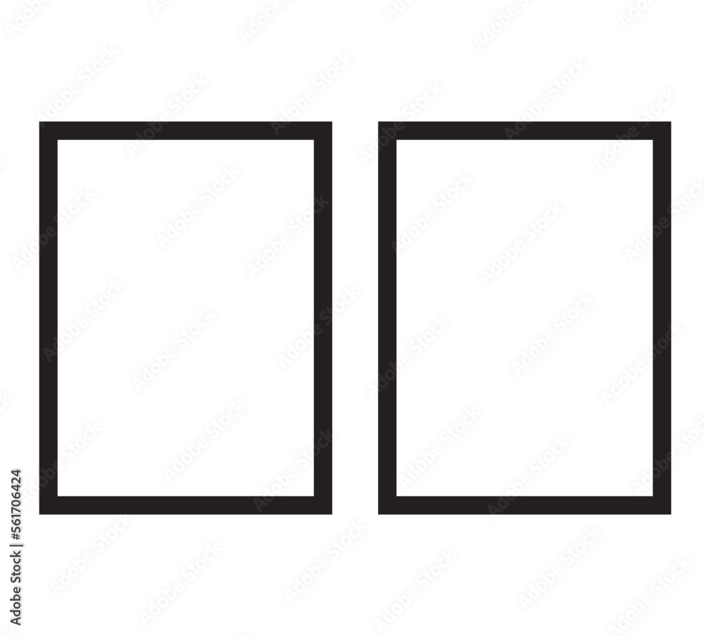 Set of picture frame on white background. Set of picture frame on white background.