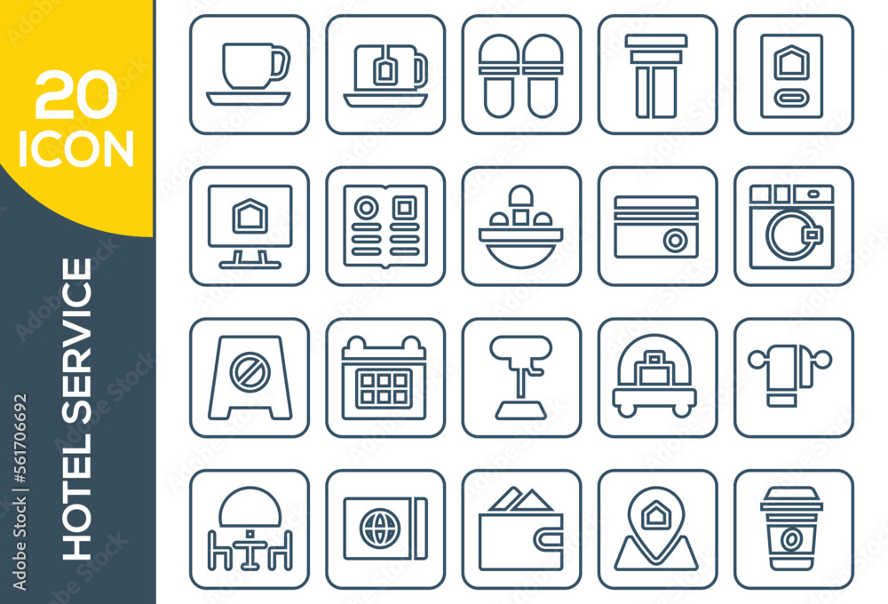 HOTEL SERVICE ICON SET DESIGN HOTEL SERVICE ICON SET DESIGN