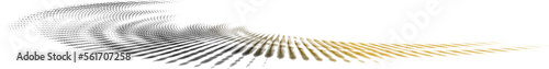 Halftone dotted radial bubble oval border with swirl. Vector with bronze gradient.
