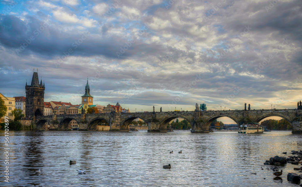 Charles Bridge in Prague, Czech Republic.