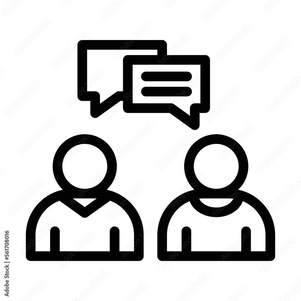 Conversation line icon illustration vector graphic Conversation line icon illustration vector graphic