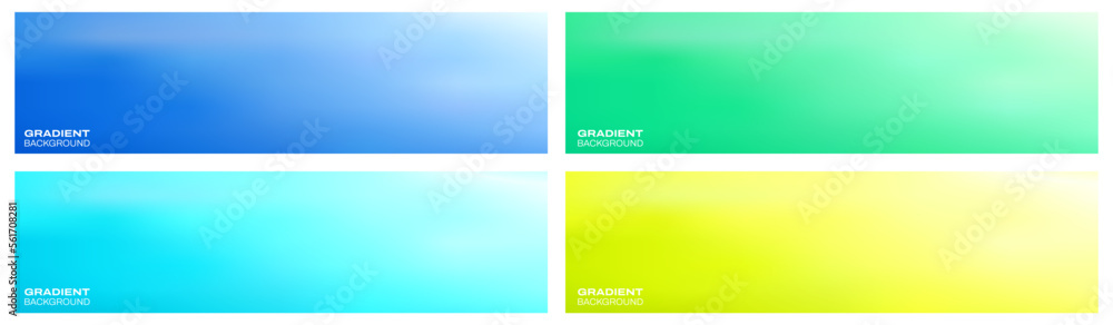 Fototapeta premium A set of backgrounds with soft colorful gradations for your branding, covers, invitations, posters and more. Vector illustration.