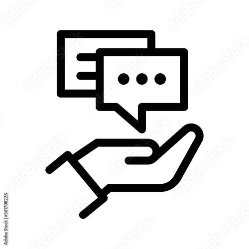 advice line icon illustration vector graphic