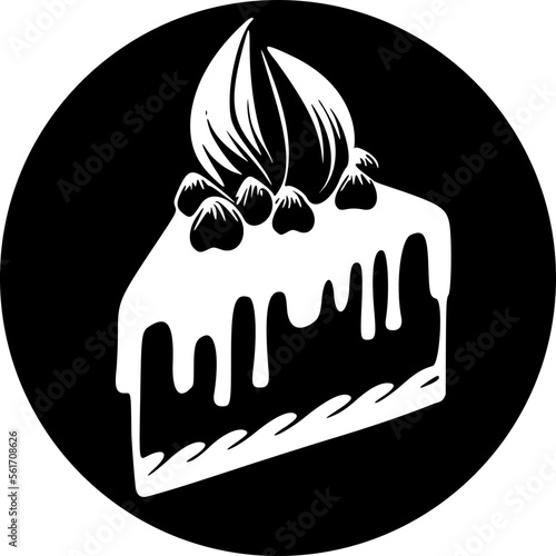 Beautifully designed black and white cake logo. Ideal for bakeries, pastry shops and any business related to desserts and sweets.