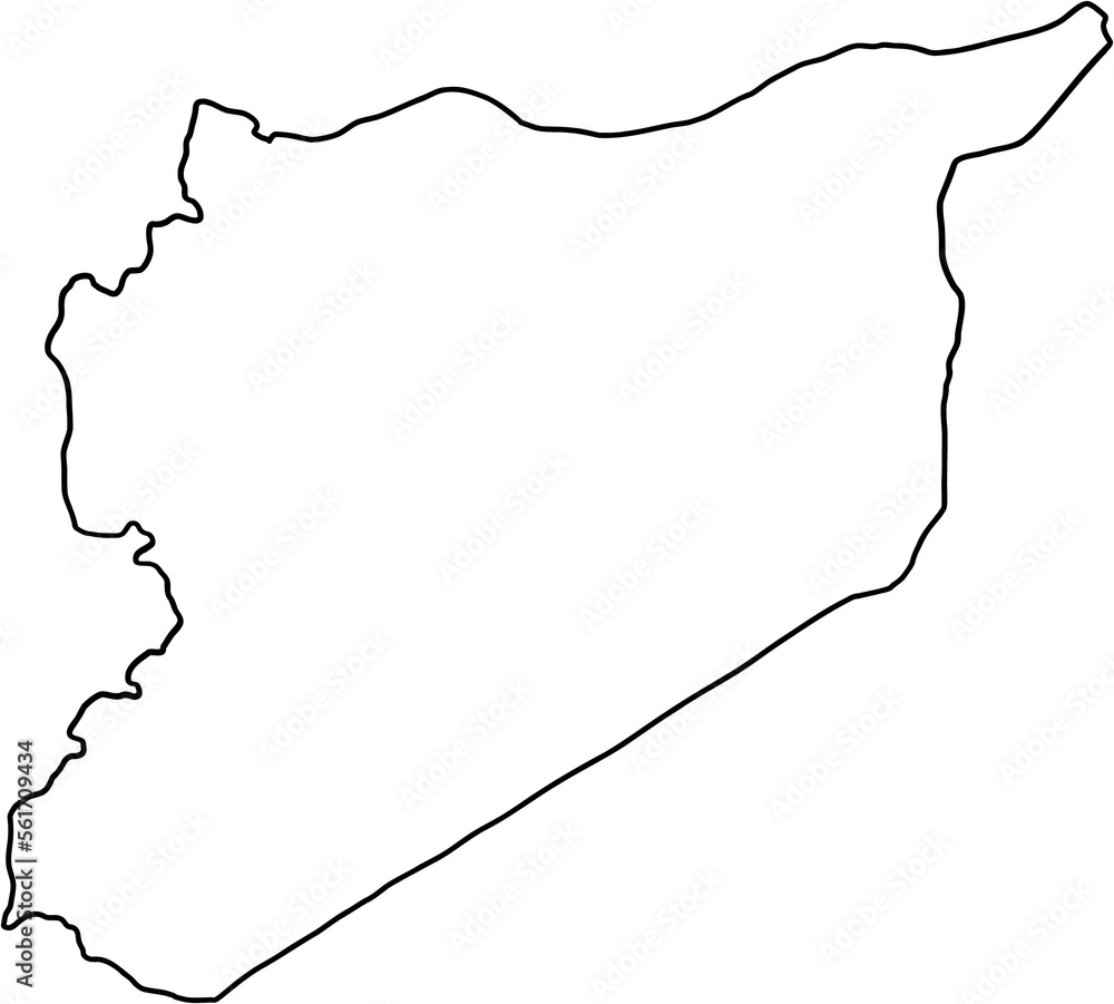 doodle freehand drawing of syria map. doodle freehand drawing of syria map.